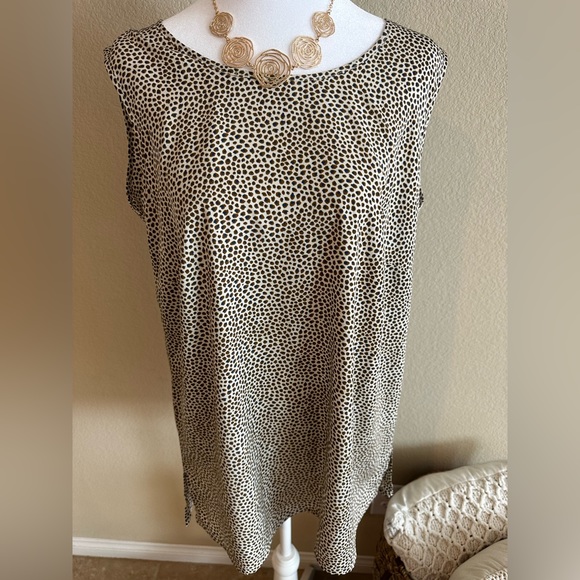 Mayerline Women’s Leopard Print Sleeveless Blouse - Size L - Picture 1 of 5